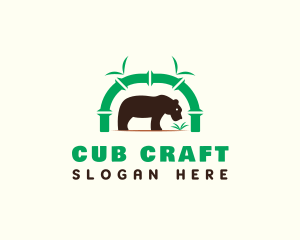 Cub - Bamboo Bear Zoo logo design