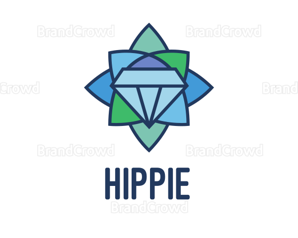 Mosaic Floral Diamond Logo