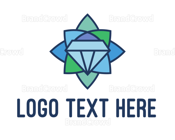 Mosaic Floral Diamond Logo