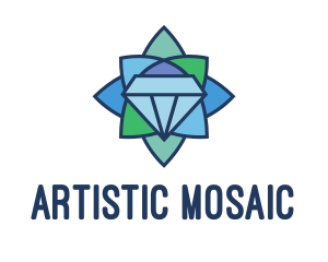 Mosaic - Mosaic Floral Diamond logo design