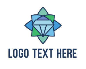 Floral - Mosaic Floral Diamond logo design