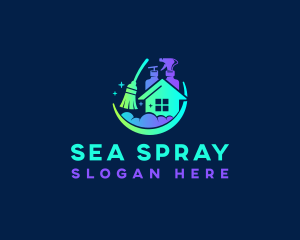 Home Sanitation Housekeeping logo design