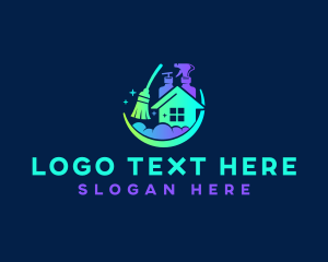 Sanitation - Home Sanitation Housekeeping logo design