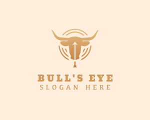 Bullseye Arrow Bull logo design