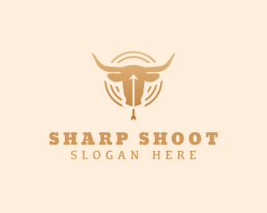 Shoot - Bullseye Arrow Bull logo design