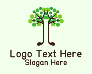 Eco Friendly - Eco Golf Tree logo design