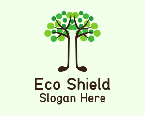 Eco Golf Tree logo design