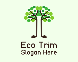 Eco Golf Tree logo design