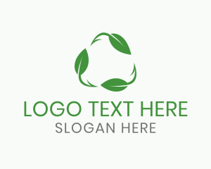 Clean - Organic Leaf Recycle logo design