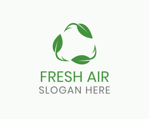 Organic Leaf Recycle logo design