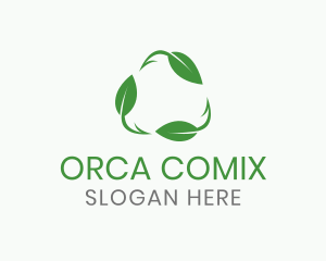 Clean - Organic Leaf Recycle logo design