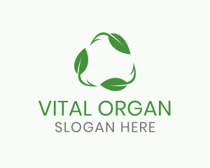 Organic Leaf Recycle logo design