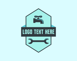 Plumber - Faucet Wrench Plumbing logo design