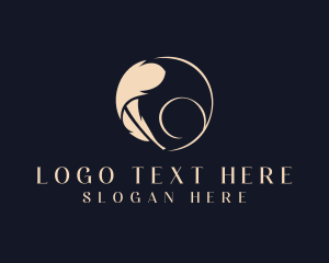 Writing - Feather Author Publisher logo design