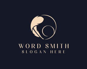 Author - Feather Author Publisher logo design