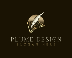 Plume - Book Quill Pen logo design