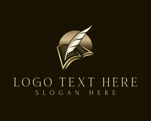 Book Quill Pen Logo