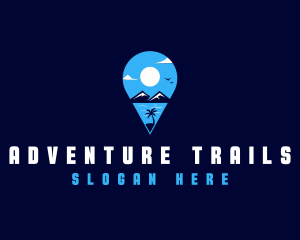 Travel Location Pin logo design