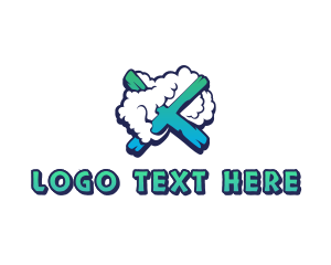 E Cigarette - Cloud Gradient X logo design