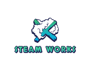 Steam - Cloud Gradient X logo design