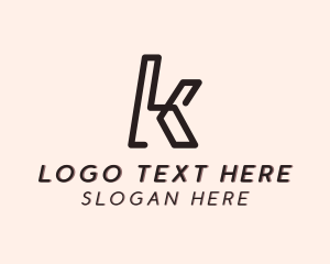 Letter K - Shipping Freight Courier Letter K logo design