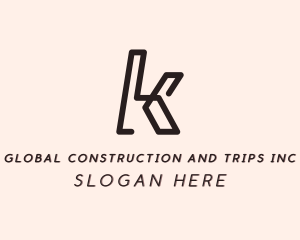 Shipping Freight Courier Letter K Logo