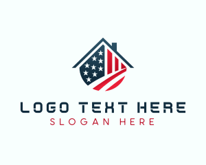 Country - Home Patriotic Veteran logo design