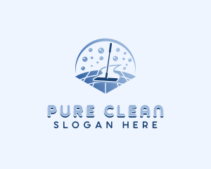 Floor Mop Cleaner logo design