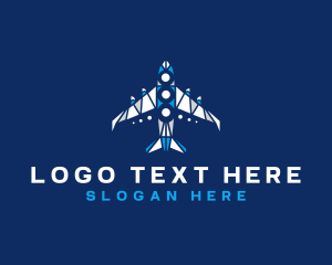 Travel - Airplane Transport Geometric logo design