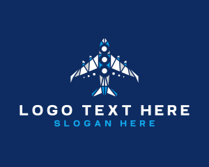 Airplane Transport Geometric Logo