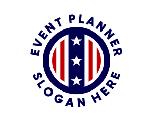 America - Patriotic Shield Badge logo design