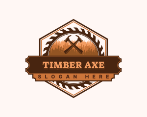 Forest Woodwork Hammer logo design