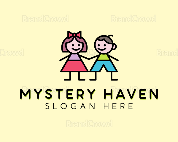 Children Boy & Girl Logo