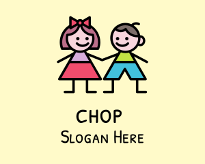 Children Boy & Girl Logo