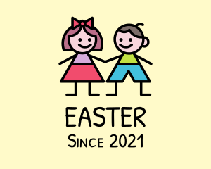 Doodle - Children Boy & Girl logo design