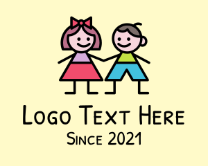 Children - Children Boy & Girl logo design