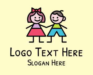 Children Boy & Girl Logo