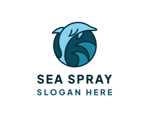 Blue Ocean Dolphin logo design