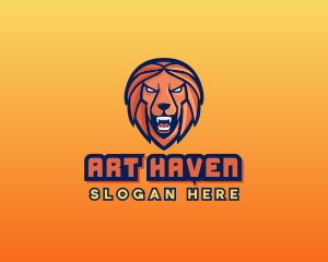 Angry Lion Varsity logo design