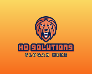 Angry Lion Varsity logo design