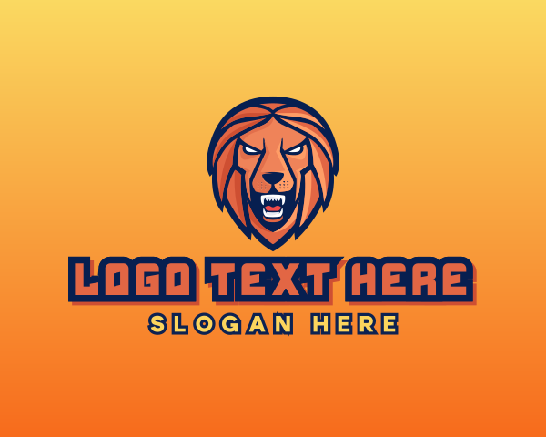 Angry - Angry Lion Varsity logo design