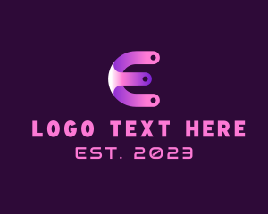 Company - 3D Technology Letter E logo design