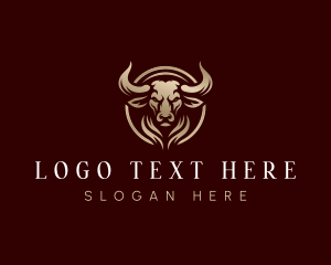 Steak - Premium Bull Horn logo design