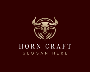 Premium Bull Horn logo design