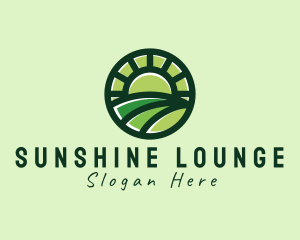 Agricultural Farming Sunshine logo design