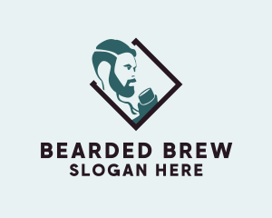 Hipster Man Pub  logo design