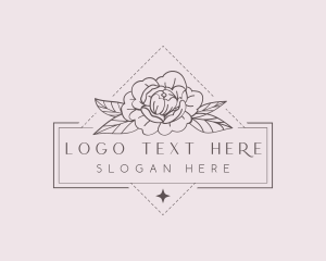 Farm - Peony Floral Bloom logo design