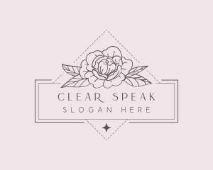 Peony Floral Bloom Logo
