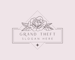 Peony Floral Bloom Logo