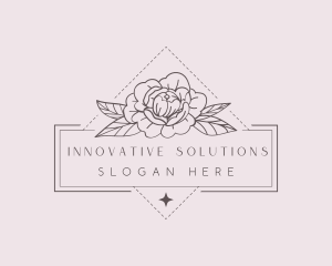 Peony Floral Bloom Logo